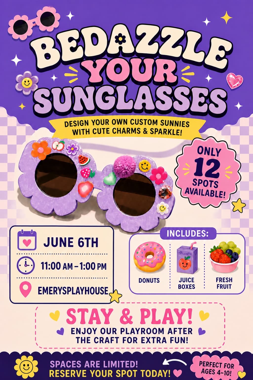 Bedazzle Your Sunglasses flyer